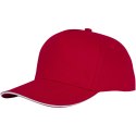 Rozowy, 5-panelowa czapka CETO czerwony