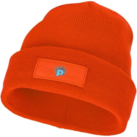 Czapka typu beanie Boreas z naszywką pomarańczowy