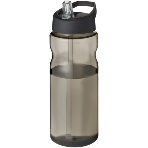 Bidon H2O Eco o pojemności 650 ml z wieczkiem z dzióbkiem charcoal, czarny