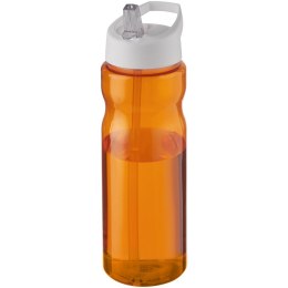 Bidon H2O Eco o pojemności 650 ml z wieczkiem z dzióbkiem pomarańczowy, biały