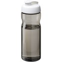 Bidon H2O Eco o pojemności 650 ml z wieczkiem zaciskowym ciemnografitowy, biały