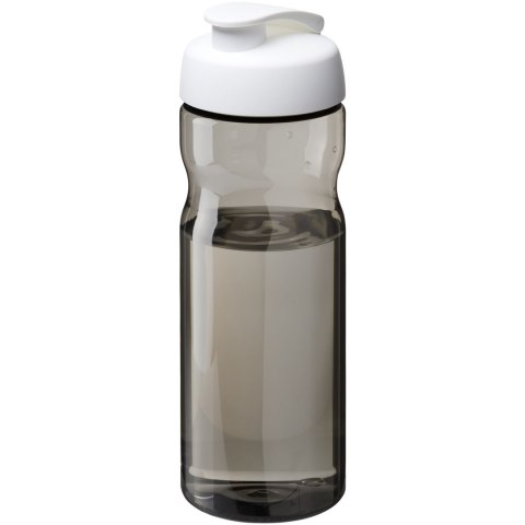Bidon H2O Eco o pojemności 650 ml z wieczkiem zaciskowym ciemnografitowy, biały