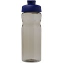 Bidon H2O Eco o pojemności 650 ml z wieczkiem zaciskowym ciemnografitowy, błękit królewski