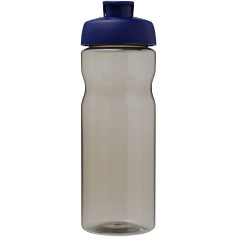 Bidon H2O Eco o pojemności 650 ml z wieczkiem zaciskowym ciemnografitowy, błękit królewski