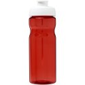 Bidon H2O Eco o pojemności 650 ml z wieczkiem zaciskowym czerwony, biały
