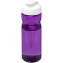 Bidon H2O Eco o pojemności 650 ml z wieczkiem zaciskowym fioletowy, biały