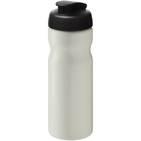 Bidon H2O Eco o pojemności 650 ml z wieczkiem zaciskowym kość słoniowa, czarny