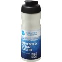 Bidon H2O Eco o pojemności 650 ml z wieczkiem zaciskowym kość słoniowa, czarny