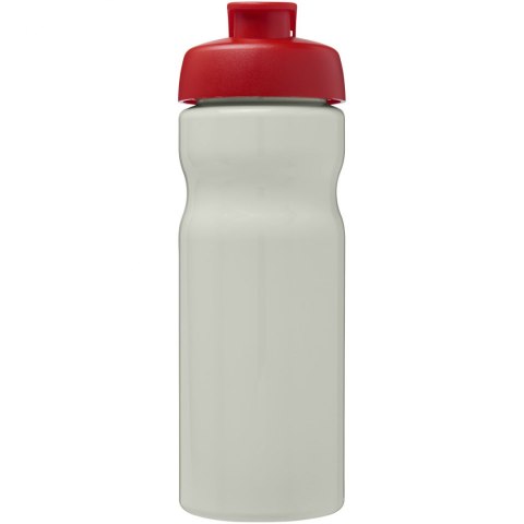 Bidon H2O Eco o pojemności 650 ml z wieczkiem zaciskowym kość słoniowa, czerwony