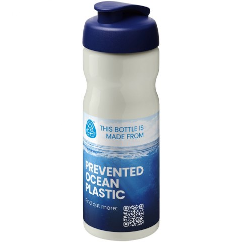 Bidon H2O Eco o pojemności 650 ml z wieczkiem zaciskowym kość słoniowa, niebieski