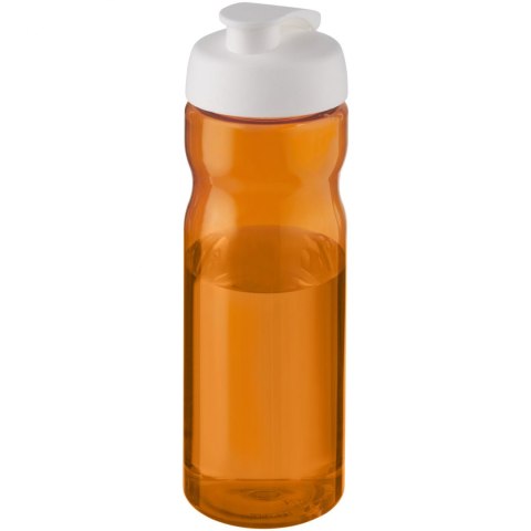 Bidon H2O Eco o pojemności 650 ml z wieczkiem zaciskowym pomarańczowy, biały