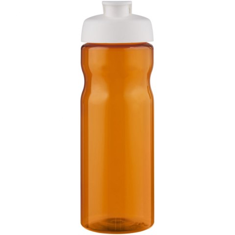 Bidon H2O Eco o pojemności 650 ml z wieczkiem zaciskowym pomarańczowy, biały