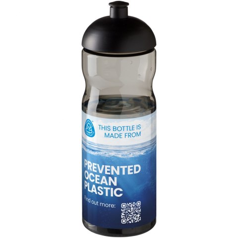 Bidon H2O Eco o pojemności 650 ml z wypukłym wieczkiem charcoal, czarny