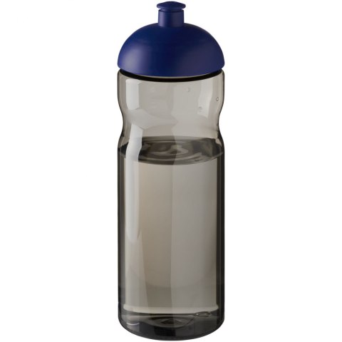 Bidon H2O Eco o pojemności 650 ml z wypukłym wieczkiem ciemnografitowy, błękit królewski
