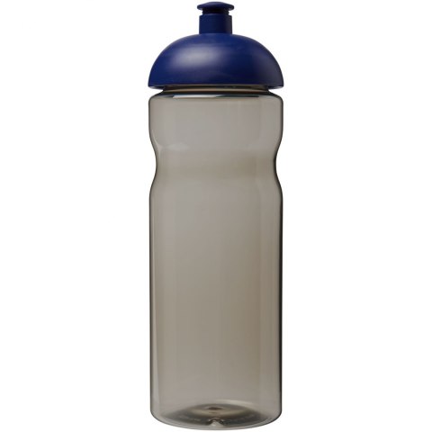 Bidon H2O Eco o pojemności 650 ml z wypukłym wieczkiem ciemnografitowy, błękit królewski
