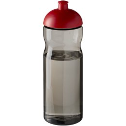 Bidon H2O Eco o pojemności 650 ml z wypukłym wieczkiem ciemnografitowy, czerwony