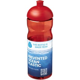 Bidon H2O Eco o pojemności 650 ml z wypukłym wieczkiem czerwony