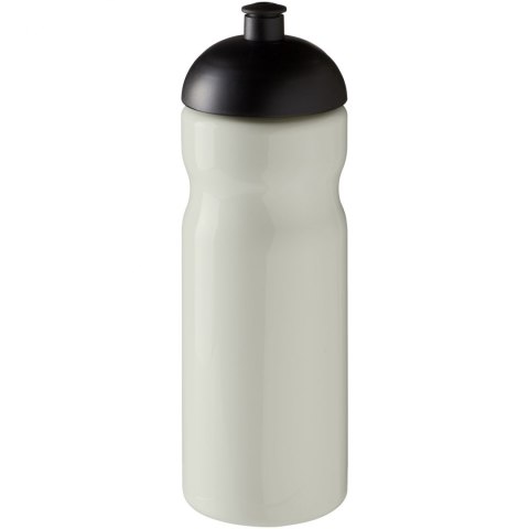Bidon H2O Eco o pojemności 650 ml z wypukłym wieczkiem kość słoniowa, czarny