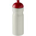 Bidon H2O Eco o pojemności 650 ml z wypukłym wieczkiem kość słoniowa, czerwony
