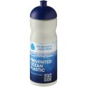 Bidon H2O Eco o pojemności 650 ml z wypukłym wieczkiem kość słoniowa, niebieski