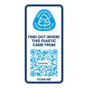 Bidon H2O Eco o pojemności 650 ml z wypukłym wieczkiem kość słoniowa, niebieski