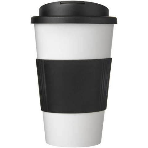 Americano® 350 ml tumbler with grip & spill-proof lid biały, czarny