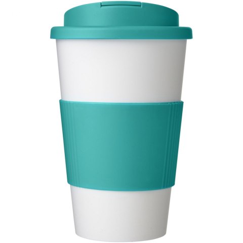 Americano® 350 ml tumbler with grip & spill-proof lid biały, morski