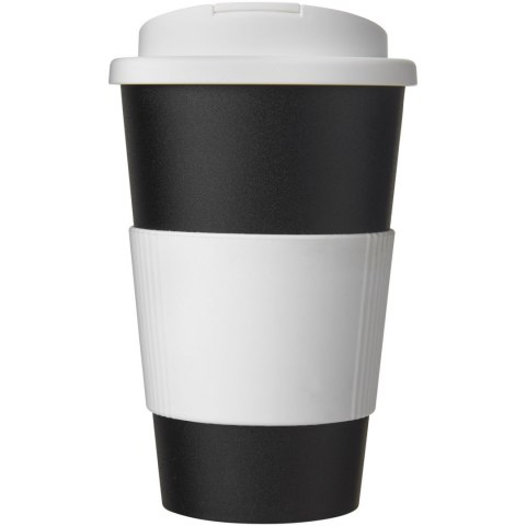 Americano® 350 ml tumbler with grip & spill-proof lid czarny, biały