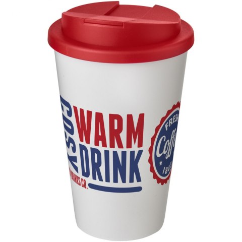 Americano® 350 ml tumbler with spill-proof lid biały, czerwony