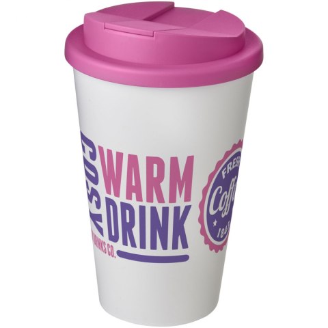 Americano® 350 ml tumbler with spill-proof lid biały, magenta