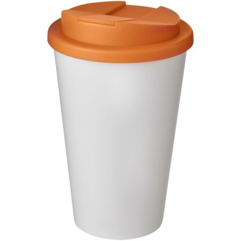 Americano® 350 ml tumbler with spill-proof lid biały, pomarańczowy