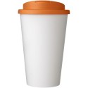 Americano® 350 ml tumbler with spill-proof lid biały, pomarańczowy