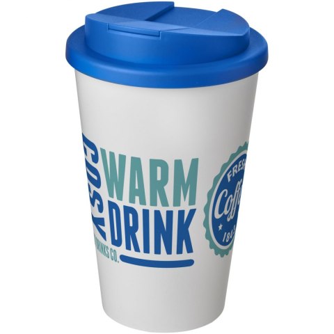 Americano® 350 ml tumbler with spill-proof lid biały, średnioniebieski