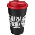 Americano® 350 ml tumbler with spill-proof lid czarny, czerwony