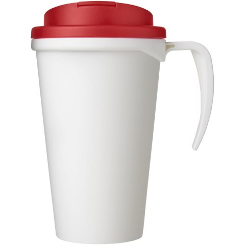Americano® Grande 350 ml mug with spill-proof lid biały, czerwony