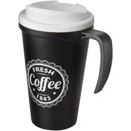 Americano® Grande 350 ml mug with spill-proof lid czarny, biały