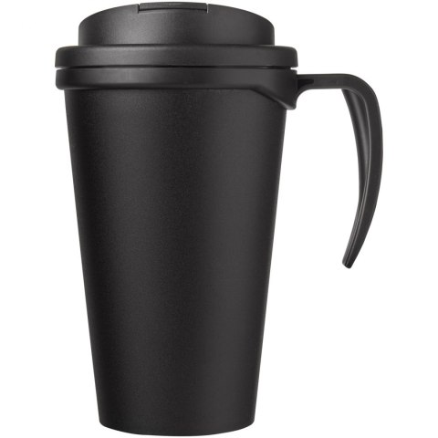 Americano® Grande 350 ml mug with spill-proof lid czarny błyszczący, czarny