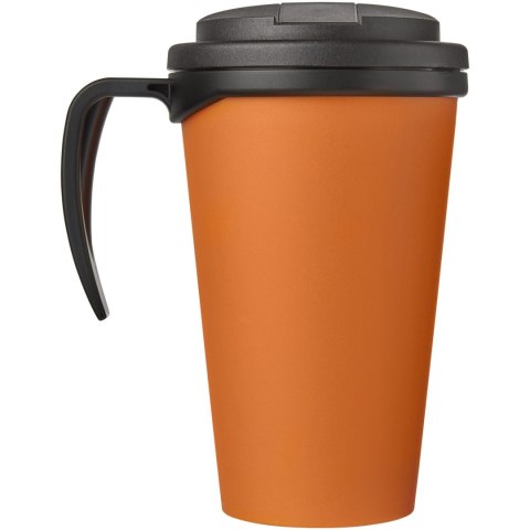 Americano® Grande 350 ml mug with spill-proof lid pomarańczowy, czarny