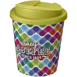 Brite-Americano® Espresso 250 ml tumbler with spill-proof lid biały, limonka