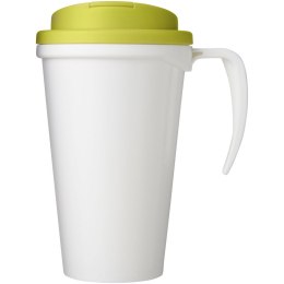 Brite-Americano® Grande 350 ml mug with spill-proof lid biały, limonka