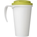 Brite-Americano® Grande 350 ml mug with spill-proof lid biały, limonka