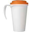 Brite-Americano® Grande 350 ml mug with spill-proof lid biały, pomarańczowy