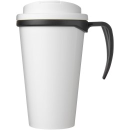 Brite-Americano® Grande 350 ml mug with spill-proof lid czarny, biały