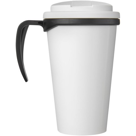 Brite-Americano® Grande 350 ml mug with spill-proof lid czarny, biały