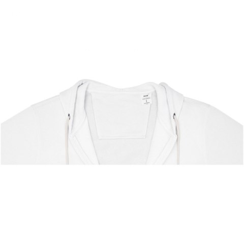 Theron męska zapinana na zamek bluza z kapturem biały