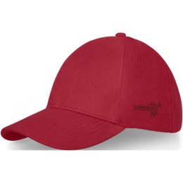 6-panelowa bawełniana czapka Drake z daszkiem typu trucker cap czerwony