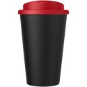 Kubek Americano® Eco z recyklingu o pojemności 350 ml z pokrywą odporną na zalanie czerwony, czarny