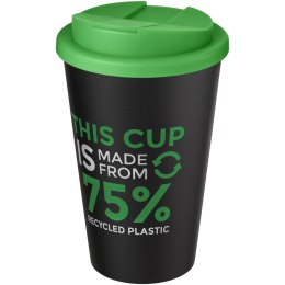 Kubek Americano® Eco z recyklingu o pojemności 350 ml z pokrywą odporną na zalanie zielony, czarny