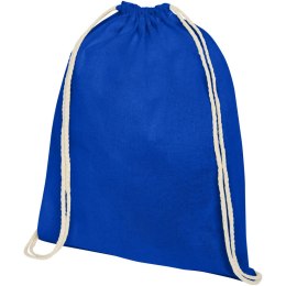 Plecak Oregon wykonany z bawełny o gramaturze 140 g/m² ze sznurkiem ściągającym błękit królewski