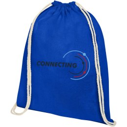 Plecak Oregon wykonany z bawełny o gramaturze 140 g/m² ze sznurkiem ściągającym błękit królewski